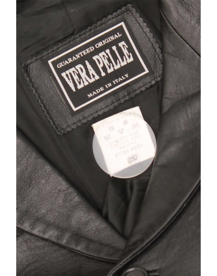 Giacca in pelle vintage da uomo IT 52 XL Nera