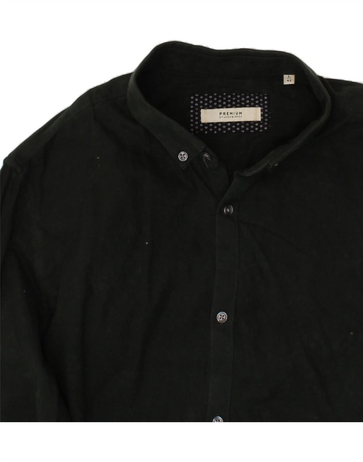 JACK & JONES Mens Shirt Size 43 Large Green Cotton Vintage Jack & Jones and Second-Hand Jack & Jones from Messina Hembry 
