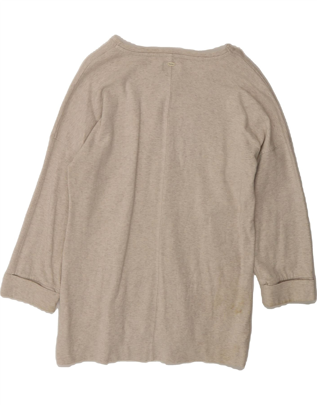 BARBOUR Womens Top Long Sleeve UK 12 Medium Beige Cotton Vintage Barbour and Second-Hand Barbour from Messina Hembry 