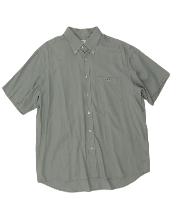 Lacoste Mens Short Sleeve Shirt Size 45 XL Green