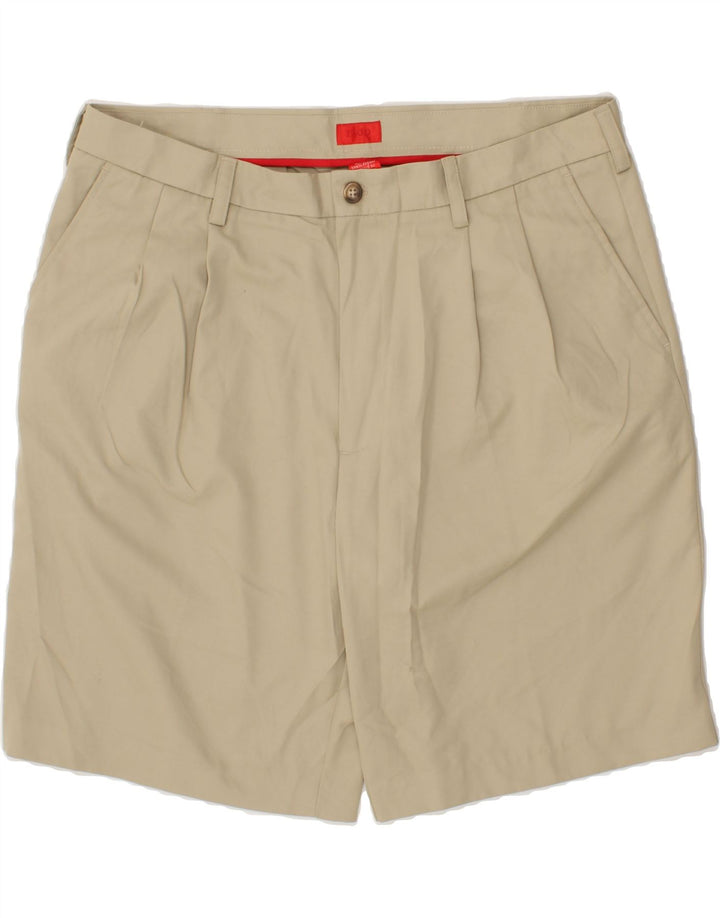 IZOD Mens Pegged Chino Shorts W38 XL  Beige Vintage Izod and Second-Hand Izod from Messina Hembry 