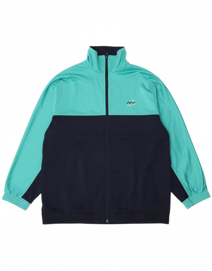 BRUGI Mens Tracksuit Top Jacket XL Turquoise Colourblock Polyester