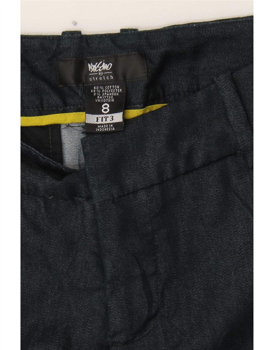MOSSIMO Womens Stretch Capri Trousers US 8 Medium W31 L21 Navy Blue Vintage Mossimo and Second-Hand Mossimo from Messina Hembry 