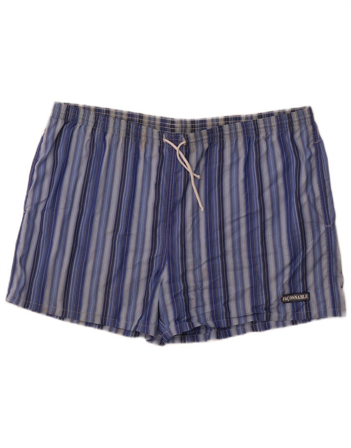FACONNABLE Mens Swimming Shorts XL  Multicoloured Striped Cotton