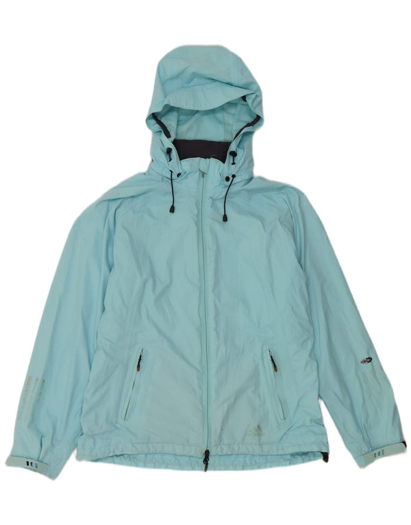 Adidas Damen Clima Proof Regenjacke mit Kapuze UK 16 Large Blau Polyester