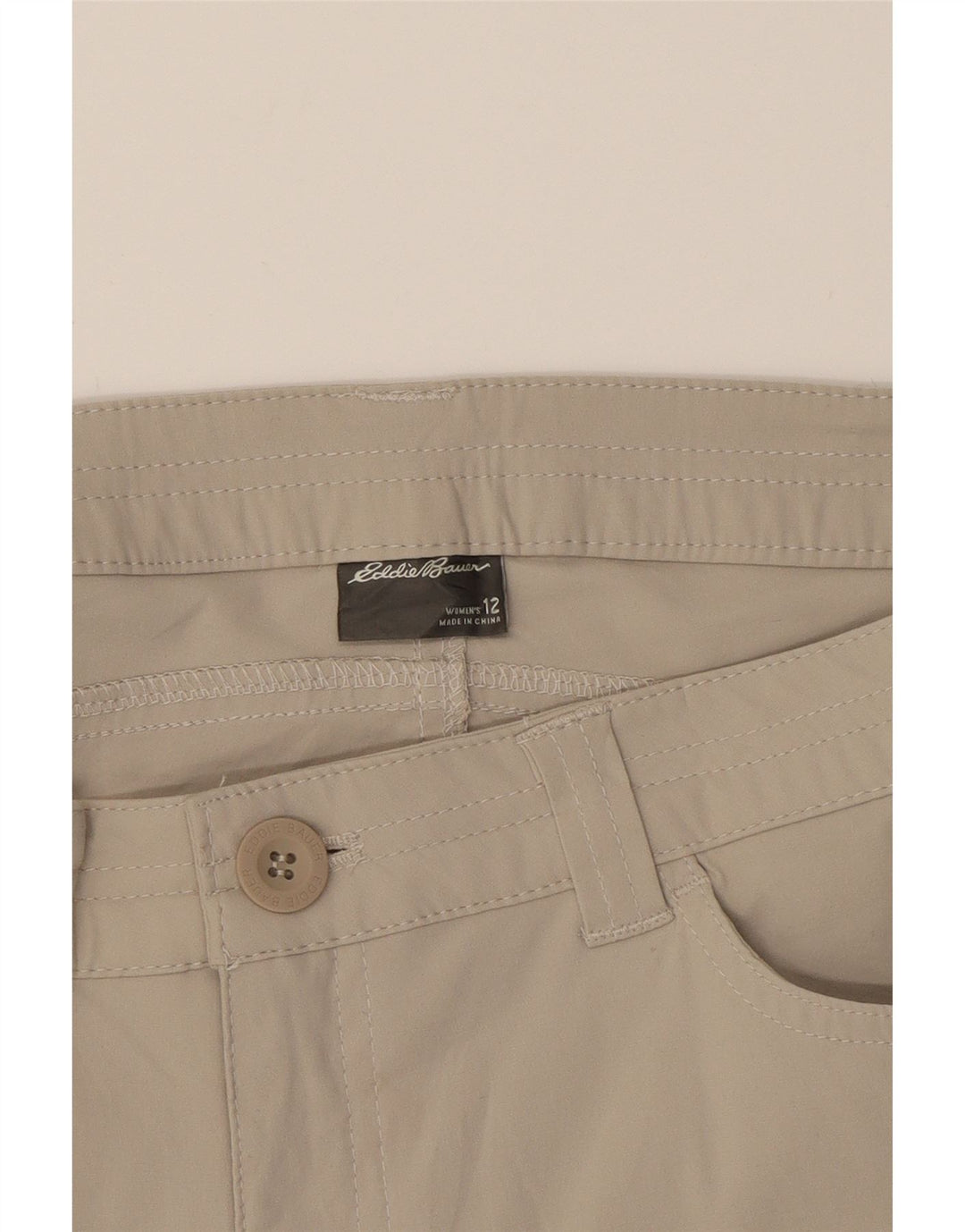 EDDIE BAUER Womens Cargo Shorts US 12 Large W34  Beige Nylon Vintage Eddie Bauer and Second-Hand Eddie Bauer from Messina Hembry 