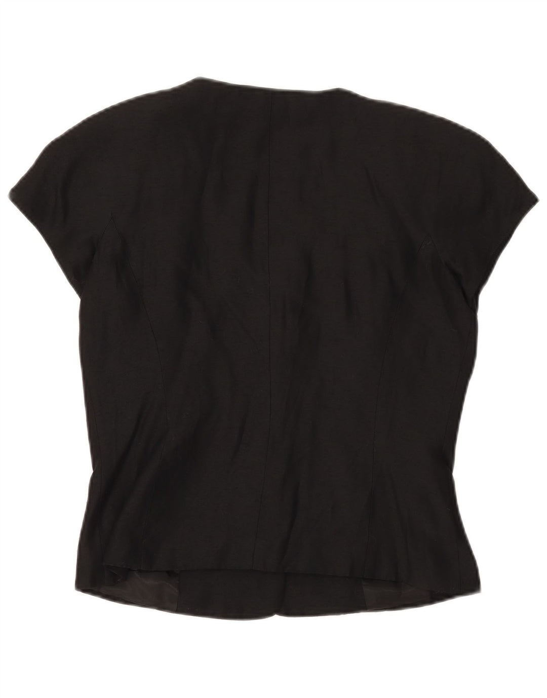 L'Equipe Womens 4 Button Short Sleeve Blazer Jacket IT 46 Large Black