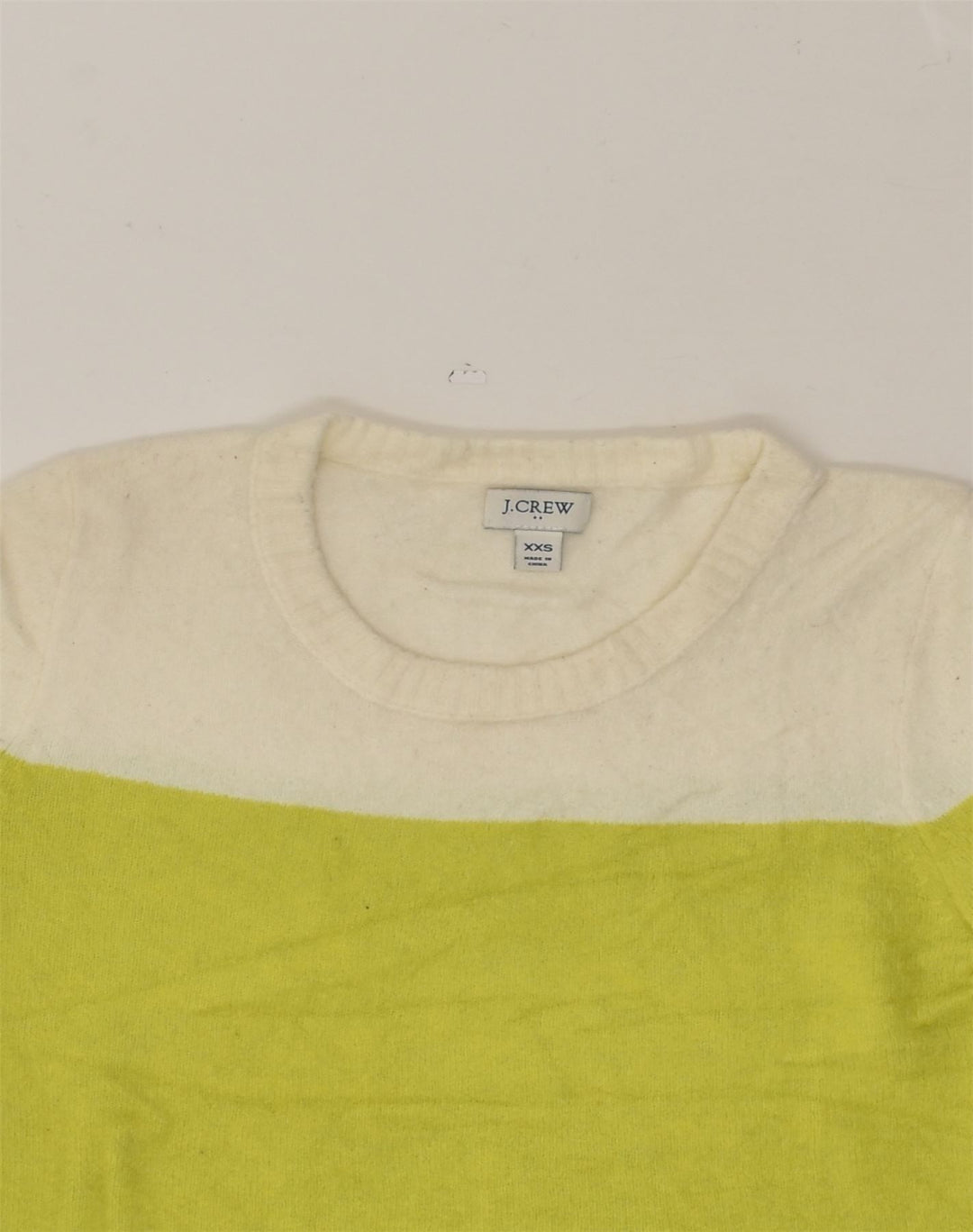 J. CREW Womens Crew Neck Jumper Sweater UK 2 2XS Multicoloured Colourblock | Vintage J. Crew | Thrift | Second-Hand J. Crew | Used Clothing | Messina Hembry 