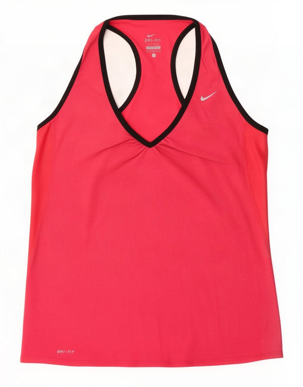 Top cu vestă Dri Fit Nike pentru femei UK 14, mare, roz colorblock