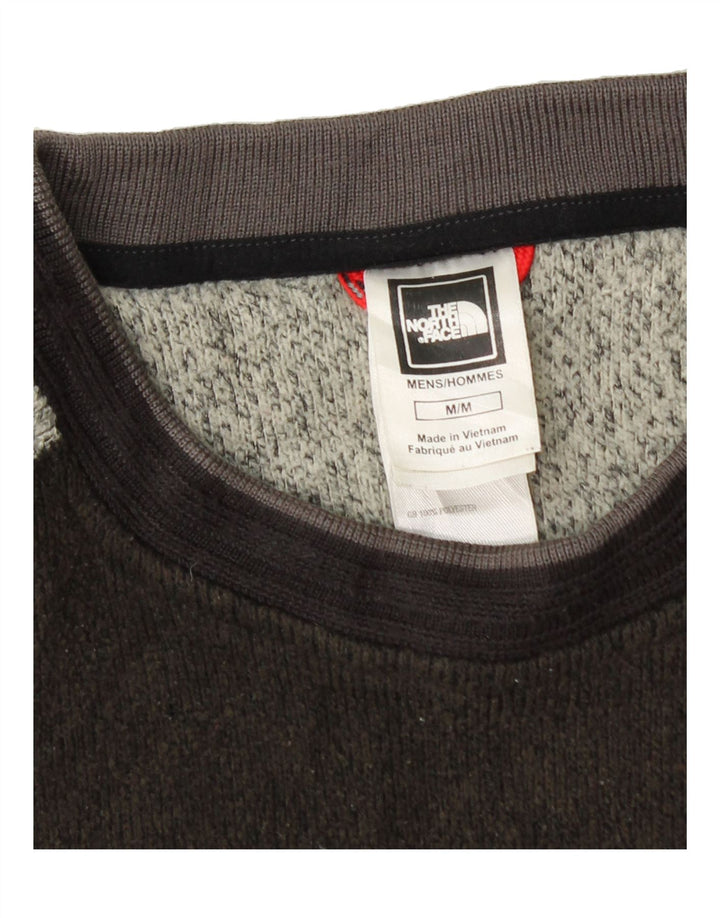 THE NORTH FACE Mens Sweatshirt Jumper Medium Grey Colourblock Polyester Vintage The North Face and Second-Hand The North Face from Messina Hembry 