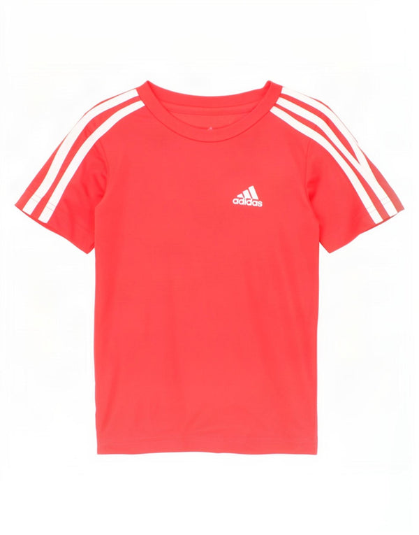Adidas Jungen Aeroready Graphic T-Shirt Top 4–5 Jahre, rotes Polyester