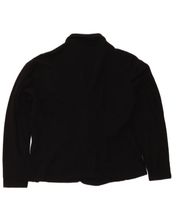 Studio Chemise à manches longues pour femme Coupe classique UK 44 Large Noir Laine Classique