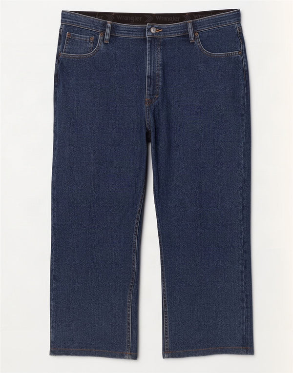 Мужские джинсы-капри Wrangler стандартного кроя W40 L23, темно-синие, хлопок