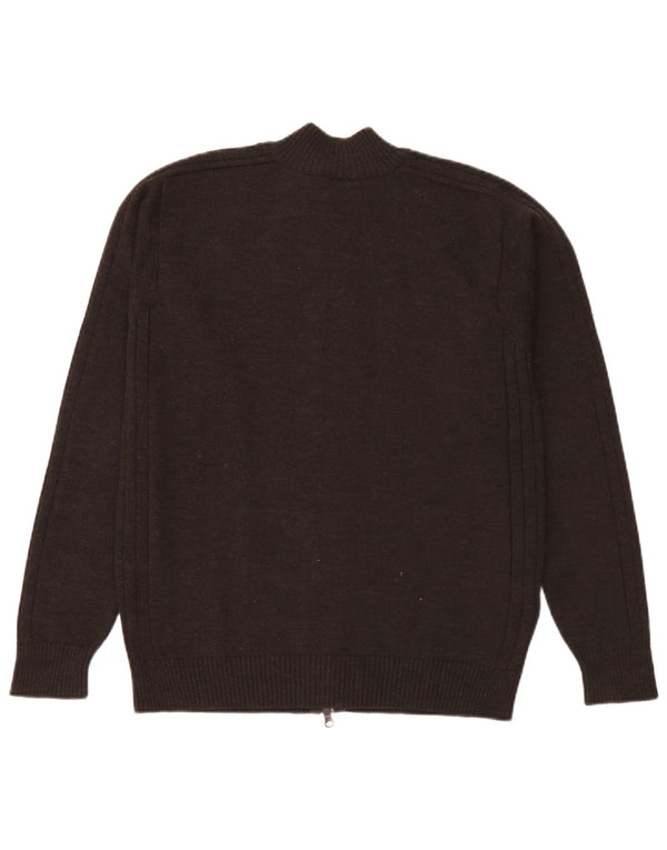 Maglione cardigan da uomo Lacoste taglia 6 XL lana marrone