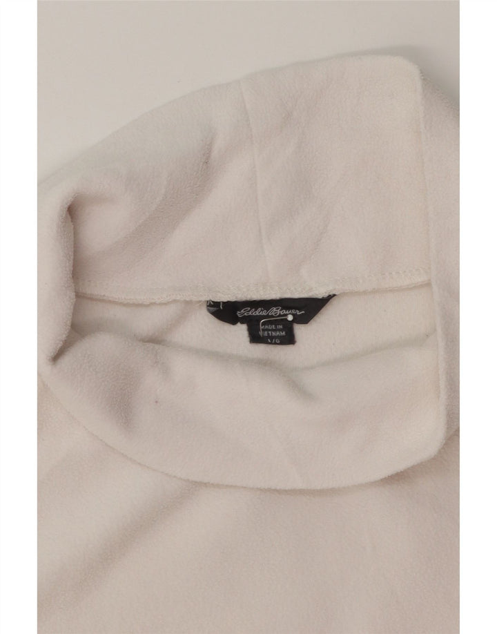EDDIE BAUER Womens Fleece Jumper UK 16 Large White Polyester Vintage Eddie Bauer and Second-Hand Eddie Bauer from Messina Hembry 