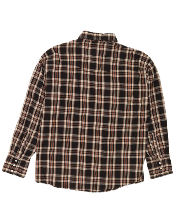 Wrangler Chemise en flanelle pour homme à carreaux noirs