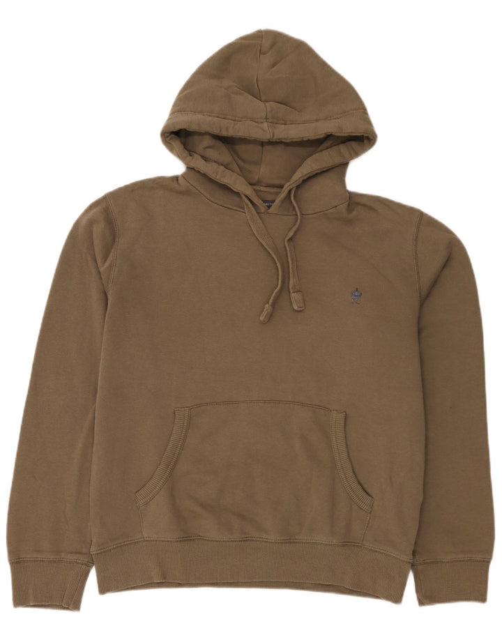 French Connection Mens Hoodie Jumper Medium Khaki Cotton