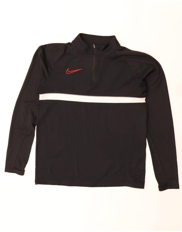 Nike Haut de survêtement Dri Fit à col zippé pour homme Taille S Noir Colorblock