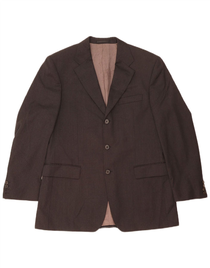 Hugo Boss Veste blazer à 3 boutons pour homme IT 50 Large laine noire