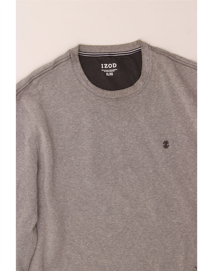 IZOD Mens Big & Tall Sweatshirt Jumper XL Grey Cotton Vintage Izod and Second-Hand Izod from Messina Hembry 