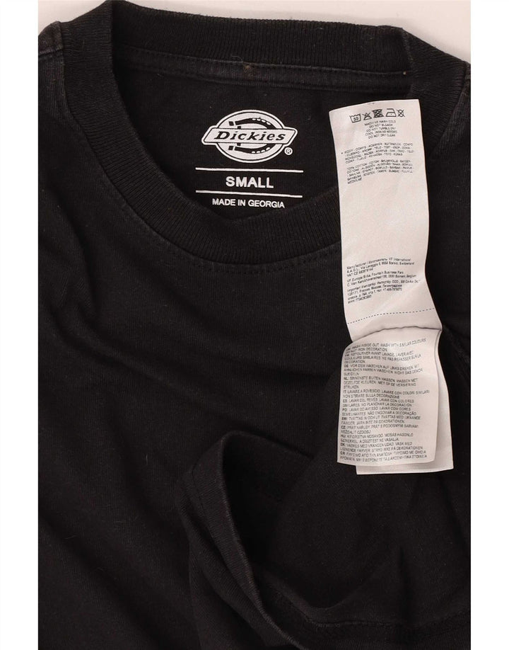 Dickies Top grafico da uomo a maniche lunghe piccolo in cotone nero