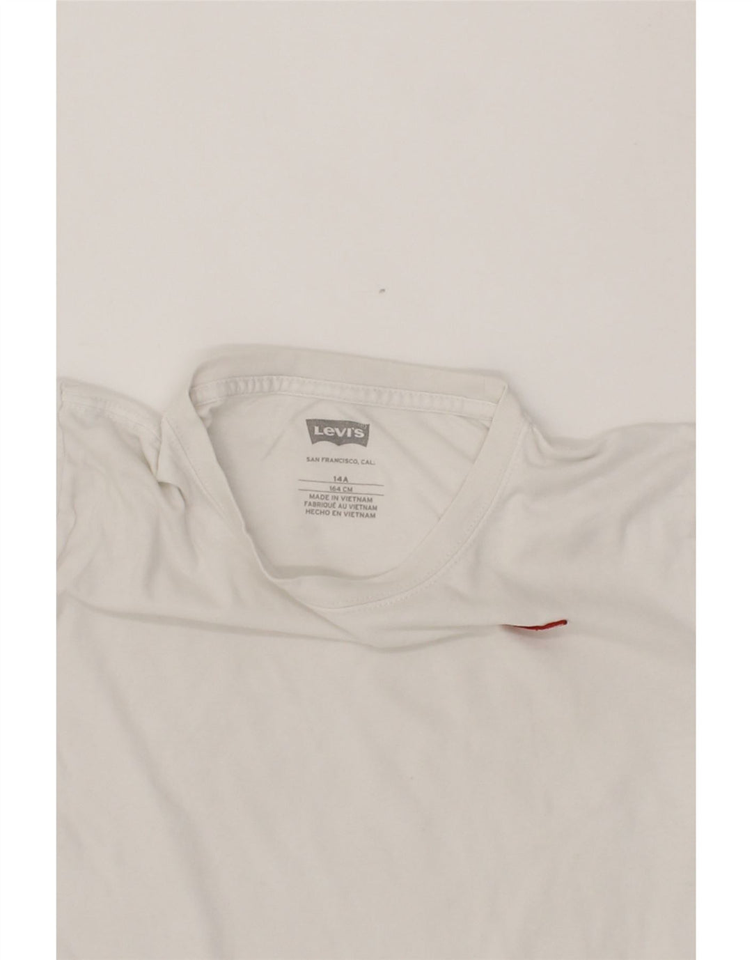 LEVI'S Boys T-Shirt Top 13-14 Years White Cotton Vintage Levi's and Second-Hand Levi's from Messina Hembry 