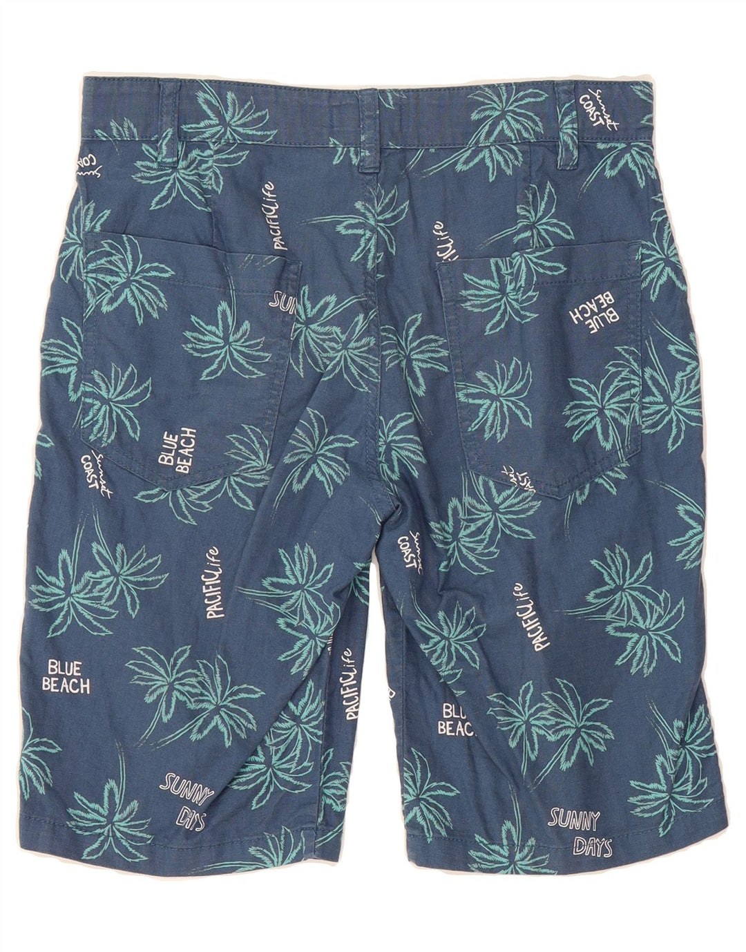 BENETTON Womens Chino Shorts W30 Medium  Blue Floral Vintage Benetton and Second-Hand Benetton from Messina Hembry 
