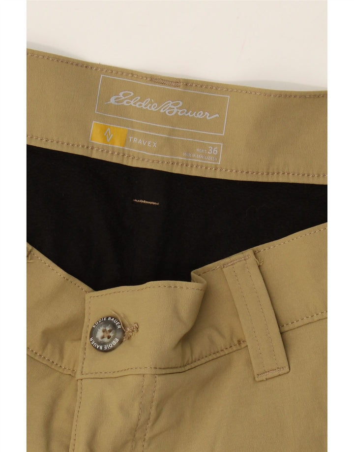 EDDIE BAUER Mens Chino Shorts W36 Large Khaki Polyester Vintage Eddie Bauer and Second-Hand Eddie Bauer from Messina Hembry 