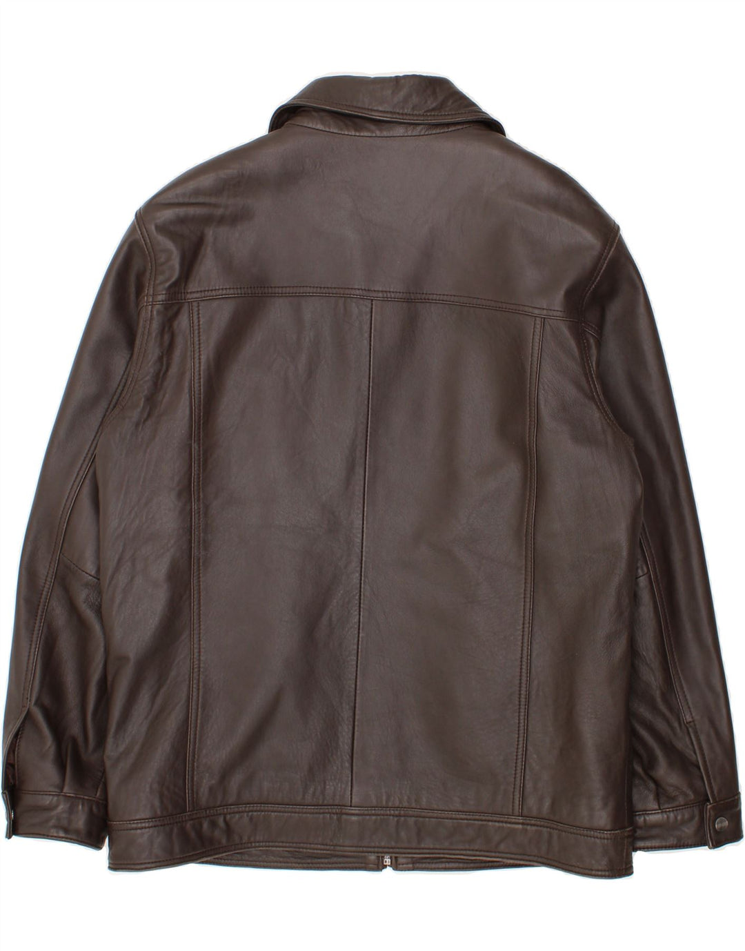 VINTAGE Veste en cuir homme UK 38 Cuir marron moyen