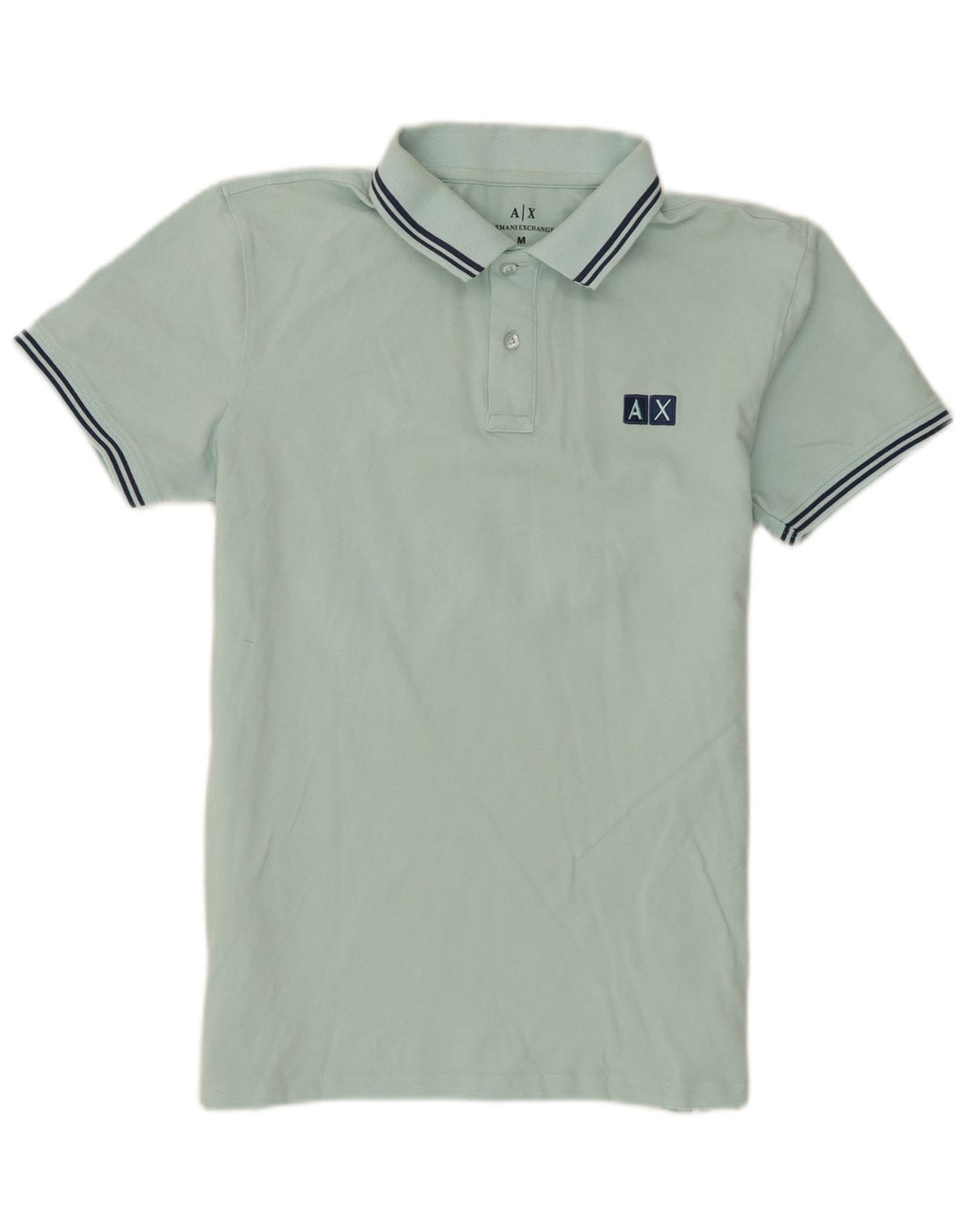 Armani Exchange Mens Polo Shirt Large Blue Cotton