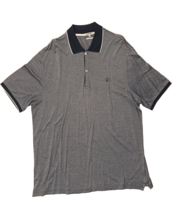 GEOX Mens Regular Fit Polo Shirt 2XL Grey Vintage Geox and Second-Hand Geox from Messina Hembry 