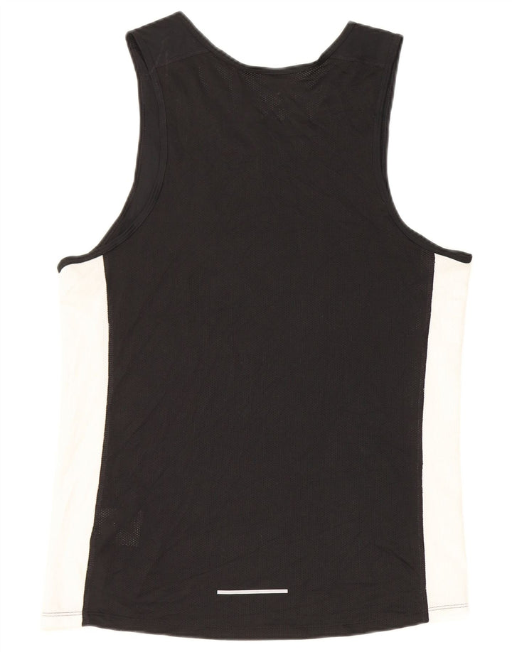 Colete gráfico Nike masculino Dri Fit Top médio preto colorblock poliéster