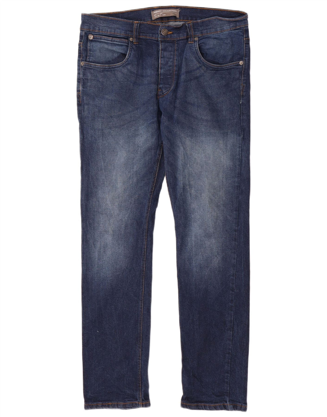 FRENCH CONNECTION Mens Slim Jeans W36 L32 Blue Cotton