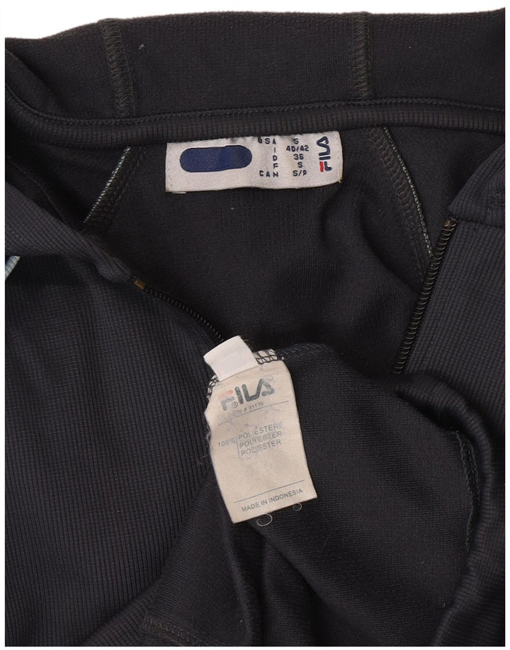 Fila Womens Zip Hoodie Sweater IT 40/42 Small Navy Blue Polyester