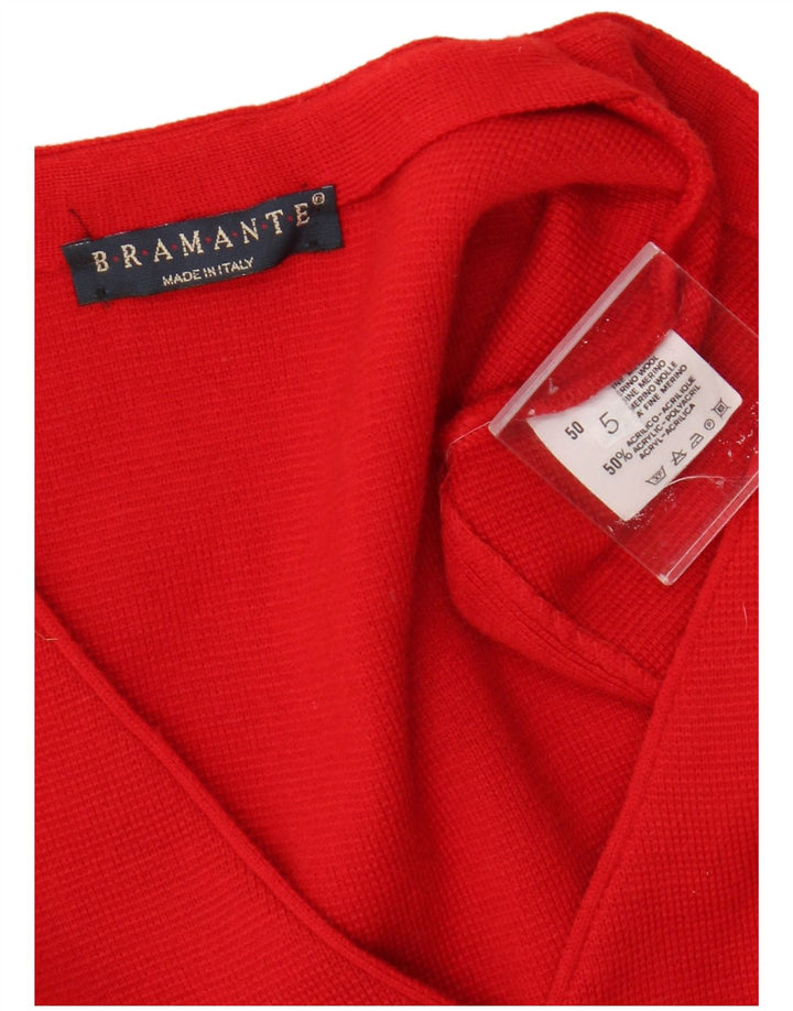 Bramante Mens Waistcoat Medium Red Merino Wool