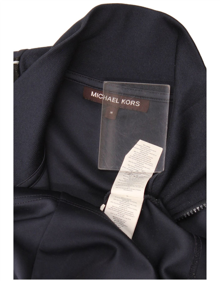 Michael Kors Mens Graphic Tracksuit Top Jacket Medium Navy Blue Polyester