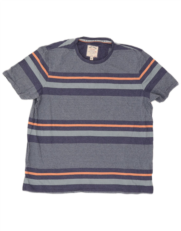 Fat Face Mens T-Shirt Top 2XL Blue Striped