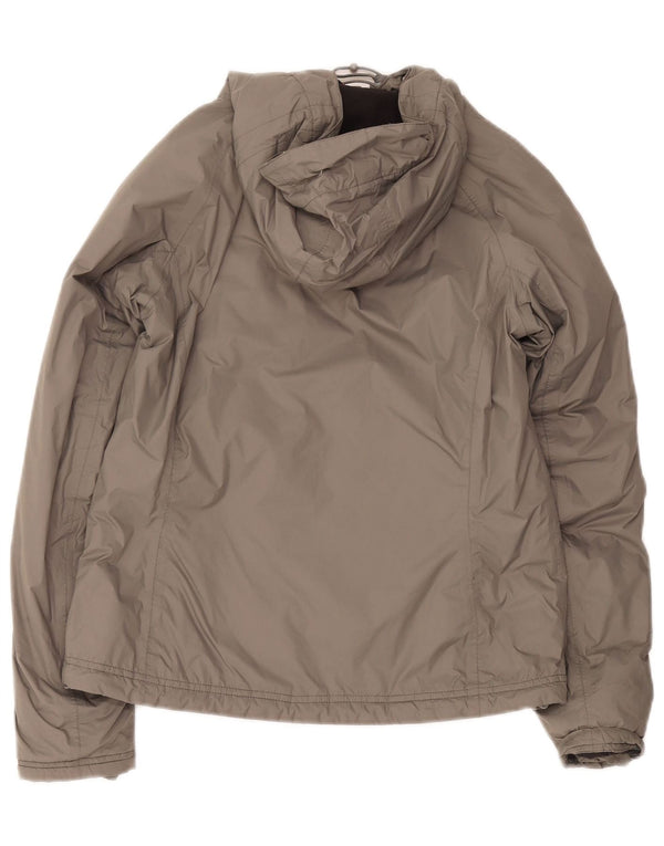 K-Way Womens Hooded Windbreaker Jacket US 8 Medium Grey