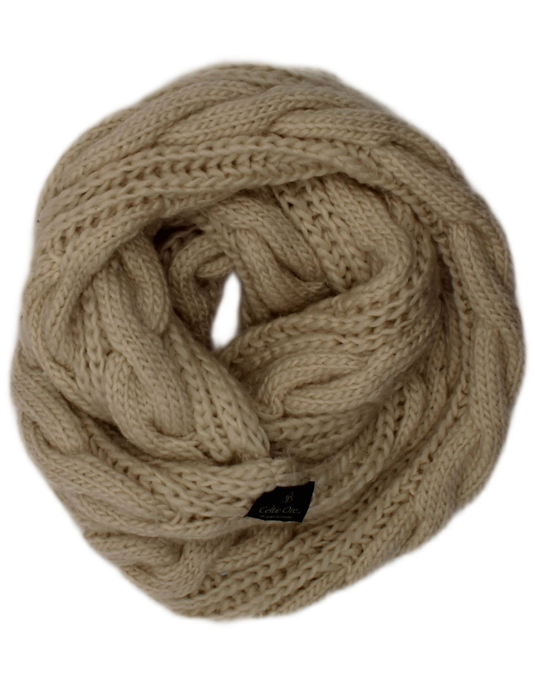 Sciarpa Snood in maglia da donna Celtic Ore Taglia unica Poliestere bianco sporco invernale