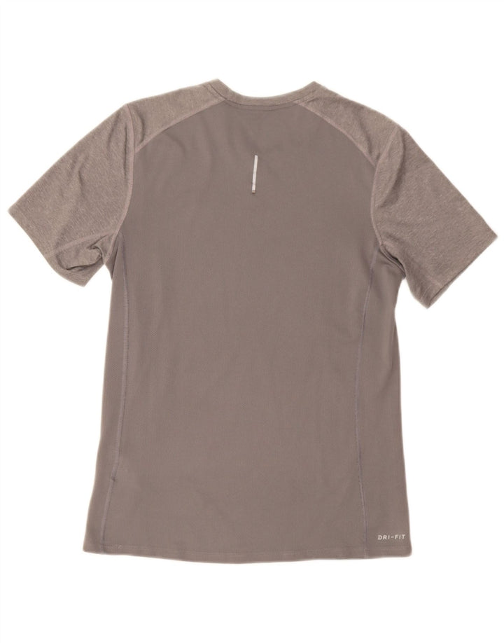 Nike Mens Dri Fit T-Shirt Top Small Grey Polyester