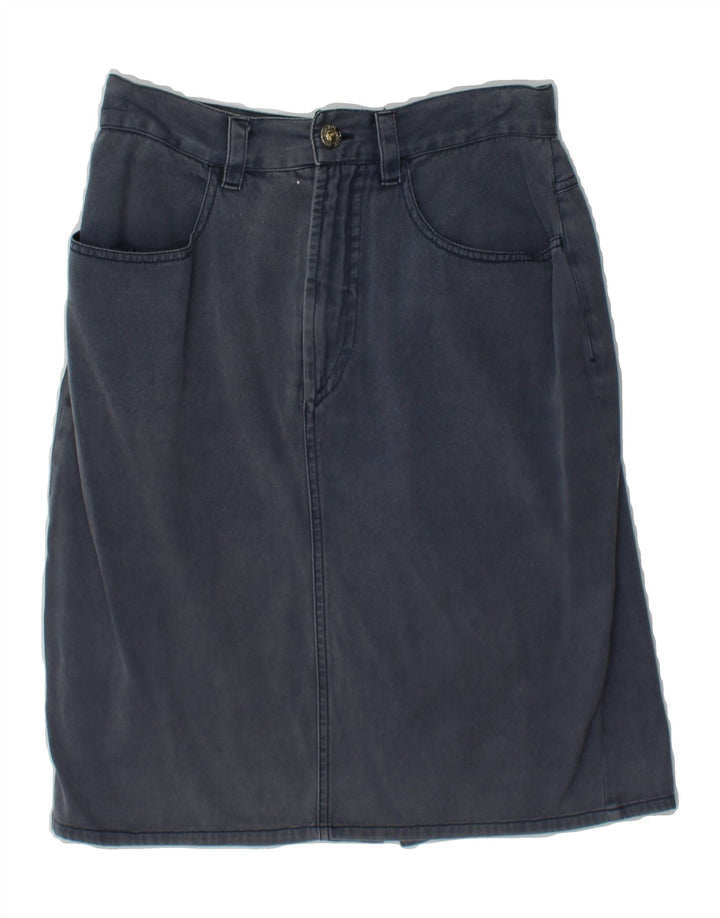 TRUSSARDI Womens Denim Skirt IT 42 Medium W28 Blue Cotton Vintage Trussardi and Second-Hand Trussardi from Messina Hembry 