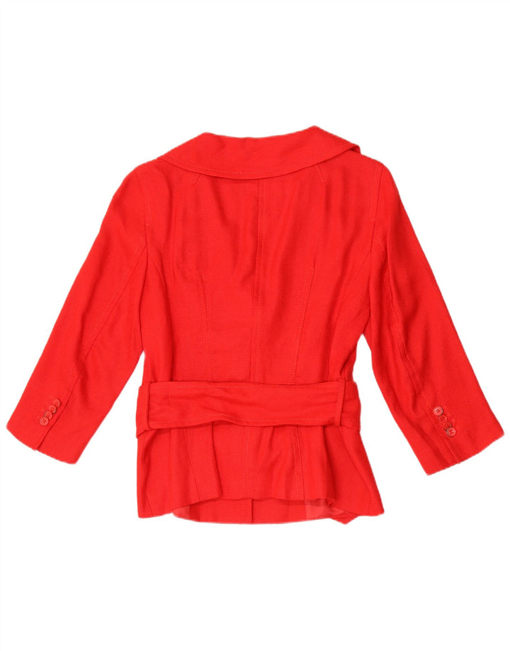 Jaqueta blazer feminina Zara manga 3/4 UE 38 pequena rayon vermelho