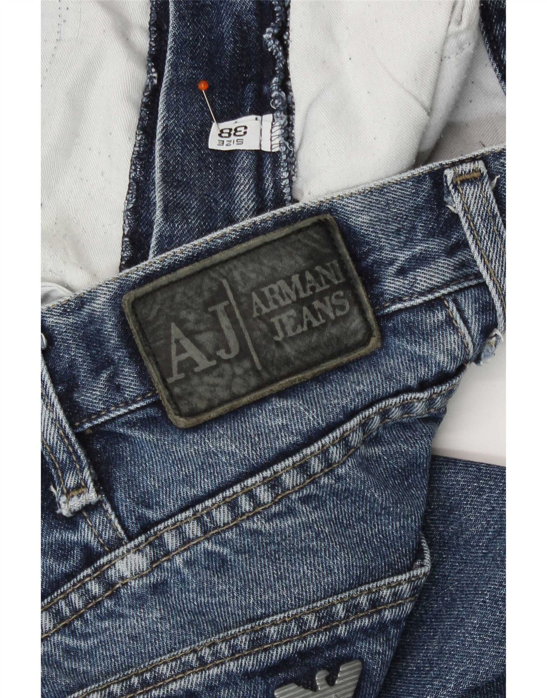 Blugi drepti pentru bărbați Armani W38 L31 Albastru