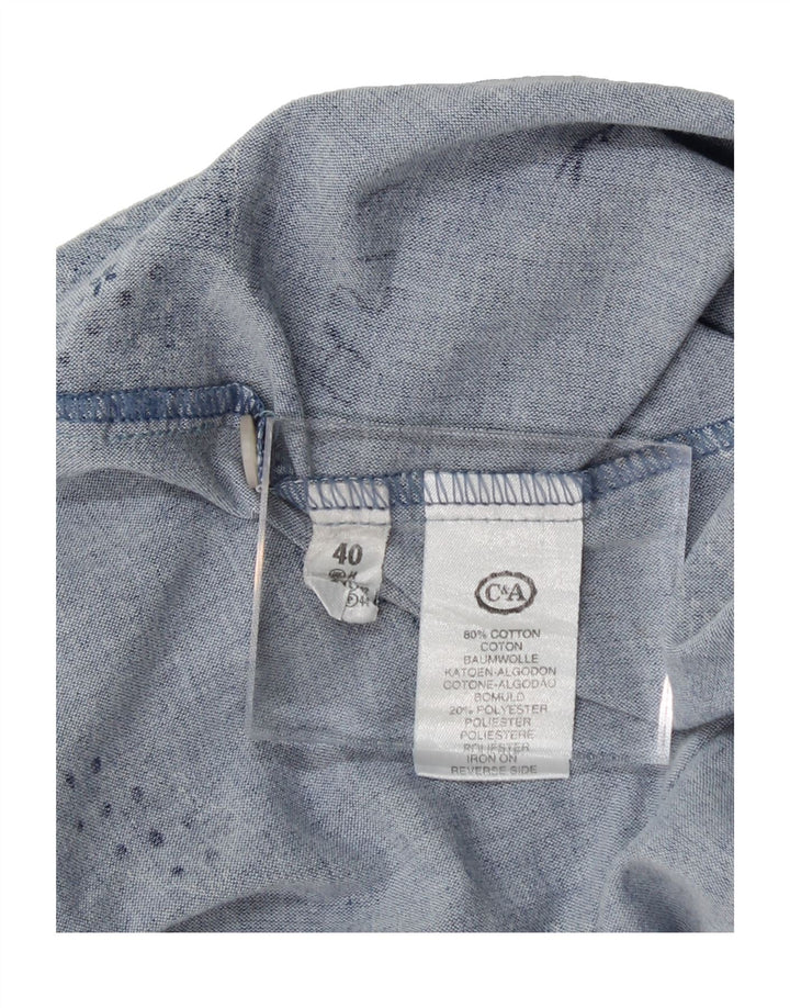 C & A Womens Shirt EU 40 Medium Blue Paisley Cotton Vintage C & A and Second-Hand C & A from Messina Hembry 