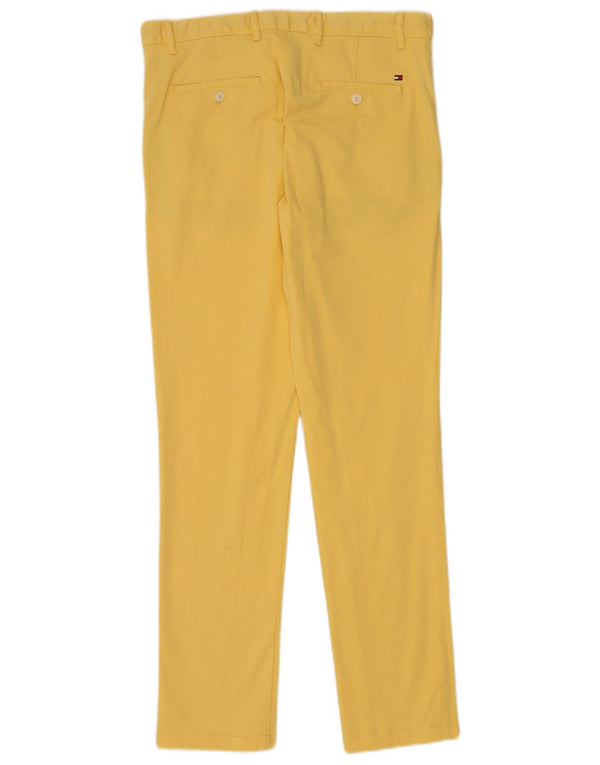 Tommy Hilfiger Mens Slim Chino Calças W31 L32 Algodão Amarelo