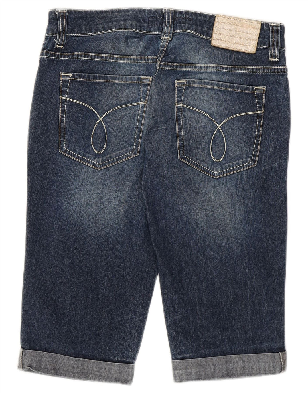CALVIN KLEIN Womens Denim Shorts W28 Medium  Navy Blue Cotton
