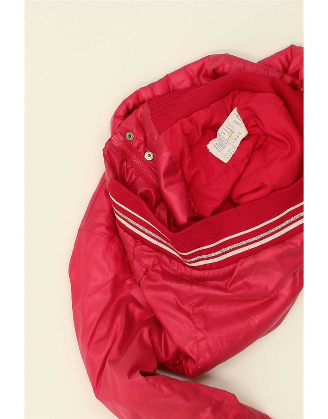 FREDDY Girls Bomber Jacket 7-8 Years Small  Pink Polyester Vintage Freddy and Second-Hand Freddy from Messina Hembry 