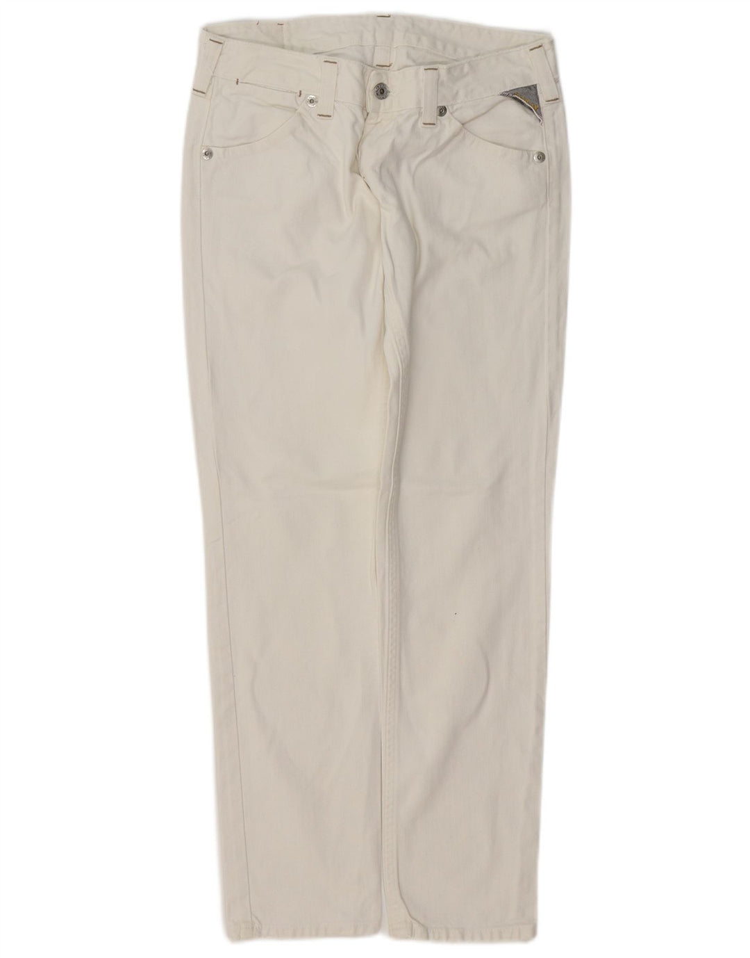 REPLAY Womens Straight Jeans W29 L30  White Cotton