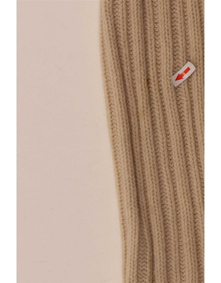 Fred Perry Mens Full Zip Cardigan Sweater XL Beige Wool