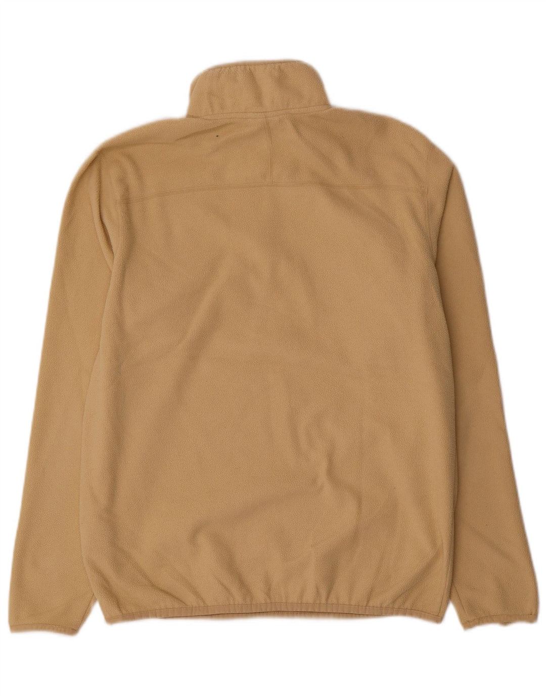 The North Face Mens Zip Neck Fleece Jumper Medium Beige Polyester